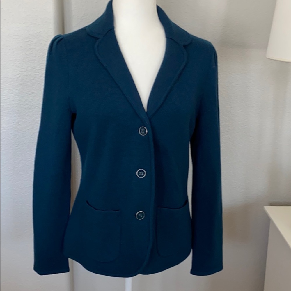 Talbots Sweater Blazer Merino Small